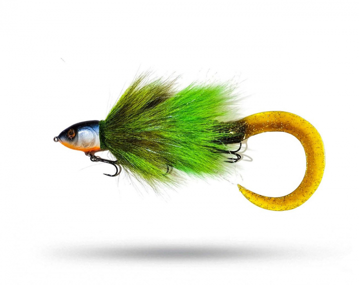 L.Corr Lures Disco Roach XLarge - Green Chartreuse MotorOil i gruppen Fiskedrag / Spinnfluga hos Örebro Fiske & Outdoor AB (Disco Perch XL - GCM)